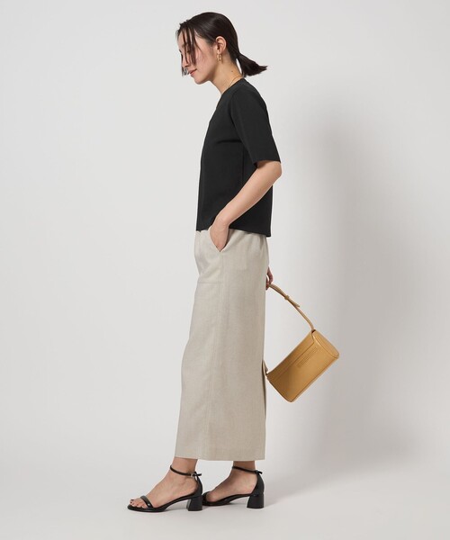 green label relaxing（グリーンレーベルリラクシング）の「【WEB限定】＜at ease＞ サマー ニット TEE -ウォッシャブル・接触冷感・UVカット-（ニット/セーター・レディース・コバルトブルー/ブラック/オフホワイト・FREE）」の7枚目の写真