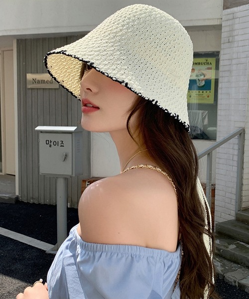 Revo.（レボ）の「【リボン付き】スカラップ サーモ チューリップハット（ハット・レディース・ブラック/ホワイト/ブラウン/アイボリー・FREE）」の18枚目の写真