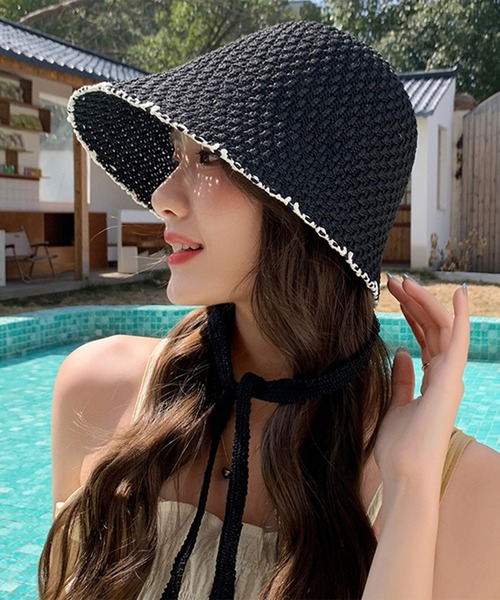 Revo.（レボ）の「【リボン付き】スカラップ サーモ チューリップハット（ハット・レディース・ブラック/ホワイト/ブラウン/アイボリー・FREE）」の15枚目の写真