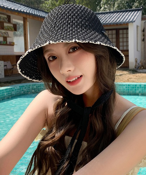 Revo.（レボ）の「【リボン付き】スカラップ サーモ チューリップハット（ハット・レディース・ブラック/ホワイト/ブラウン/アイボリー・FREE）」の14枚目の写真