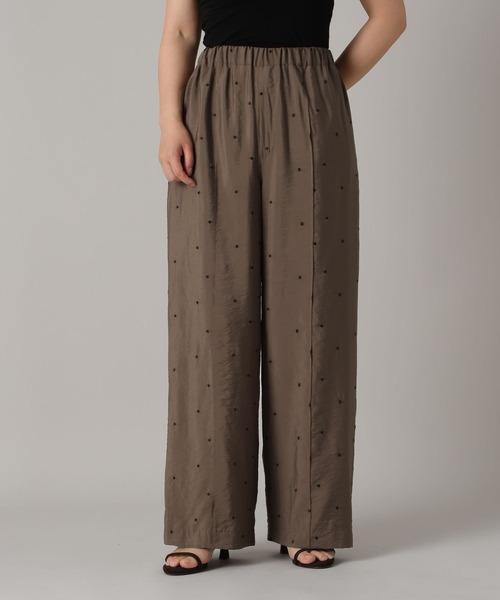 A part by(アパートバイ)の「ドットシシュウパンツ(その他パンツ・レディース・ブラック/ブラウン/オフホワイト・FREE)」の9枚目の写真