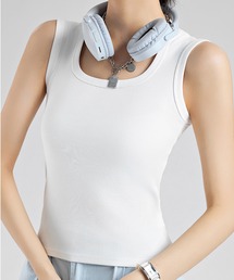 NBB WEEKEND ノースリーブ　トップス　ホワイト　サイズ１ NBB WEEKEND ノースリーブ トップス ホワイト サイズ1 TANK TOP