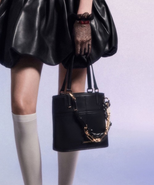 CHARLES & KEITH◆Addison ノットロープトートバッグ◆送料込 CHARLES ＆ KEITH トートバッグ Addison アディソン ノット