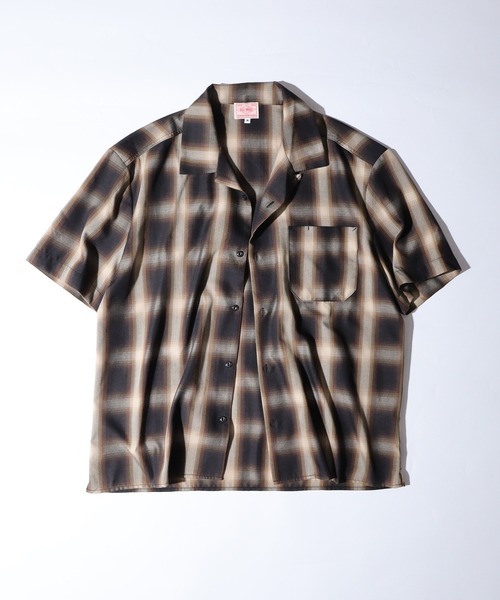 BIG MIKE Ombre Check Rayon Open collar S/S Shirts オンブレチェック