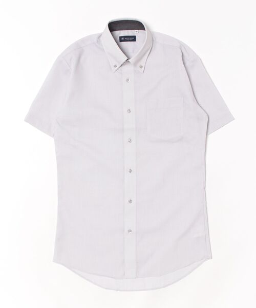 TOKYO SHIRTS(トウキョウシャツ)の「【吸水速乾】 形態安定ノンアイロン ボタンダウン 半袖ビジネスワイシャツ(ビジネスシャツ・メンズ・グレー・首回り39cm/首回り41cm/首回り42cm/首回り43cm/首回り37cm)」の6枚目の写真