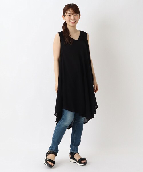 one'sterrace（ワンズテラス）の「リゾート アンブレラワンピース（ワンピース・レディース・グレー系その他7/ブラック系8・02）」の5枚目の写真