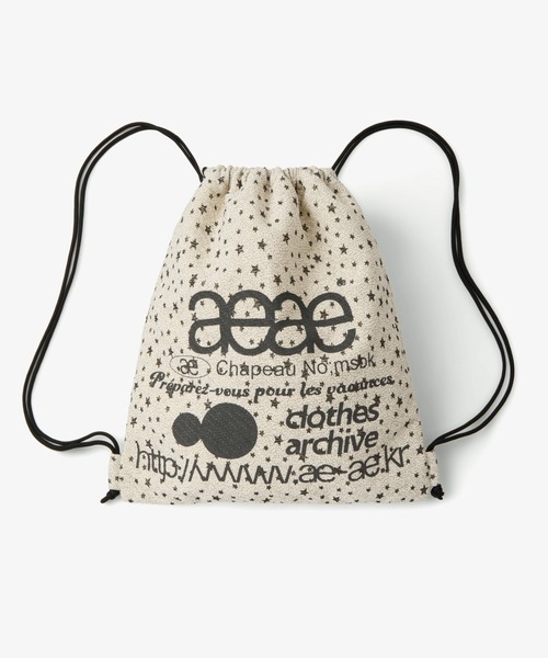 aeae(エーイーエーイー)の「WEB LOGO GYM SACK(バックパック/リュック・レディース・シルバー/ブラック/ブラック系その他/グレー/ブルー/ブラウン/チャコールグレー/ネイビー/ホワイト/アイボリー・FREE)」の7枚目の写真