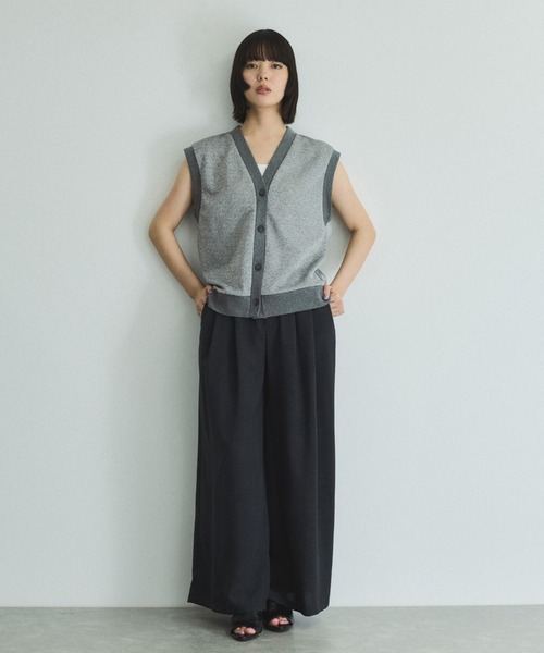 VICKY（ビッキー）の「タンブラーオックスタックパンツ≪手洗い可能≫（スラックス・レディース・イエロー/ライトグレー/チャコールグレー・M）」の6枚目の写真