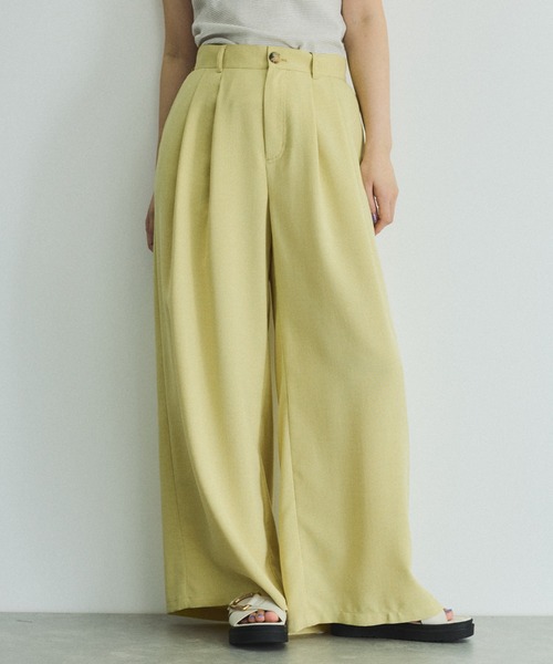 VICKY（ビッキー）の「タンブラーオックスタックパンツ≪手洗い可能≫（スラックス・レディース・イエロー/ライトグレー/チャコールグレー・M）」の17枚目の写真