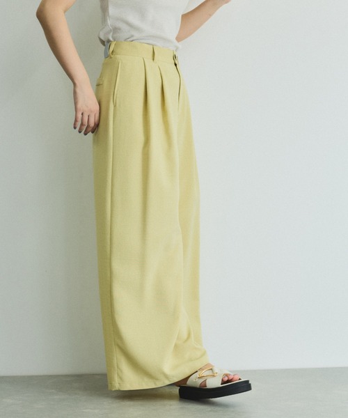 VICKY（ビッキー）の「タンブラーオックスタックパンツ≪手洗い可能≫（スラックス・レディース・イエロー/ライトグレー/チャコールグレー・M）」の18枚目の写真