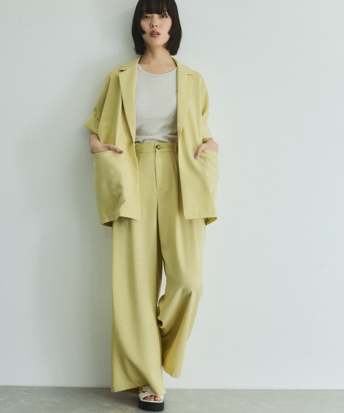 VICKY（ビッキー）の「タンブラーオックスタックパンツ≪手洗い可能≫（スラックス・レディース・イエロー/ライトグレー/チャコールグレー・M）」の21枚目の写真