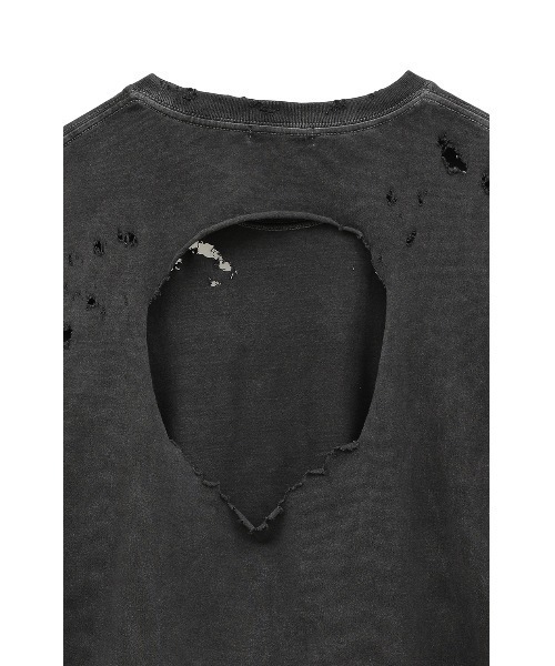 CLANE（クラネ）の「CRASH DESIGN OVER TEE（Tシャツ/カットソー・レディース・チャコールグレー/ホワイト・1/2）」の14枚目の写真