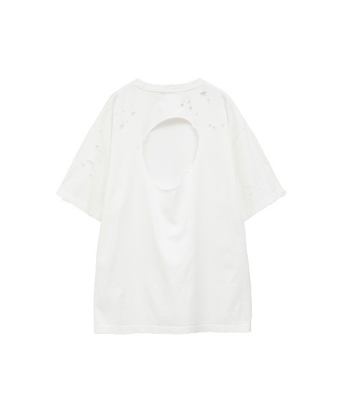 CLANE（クラネ）の「CRASH DESIGN OVER TEE（Tシャツ/カットソー・レディース・チャコールグレー/ホワイト・1/2）」の19枚目の写真