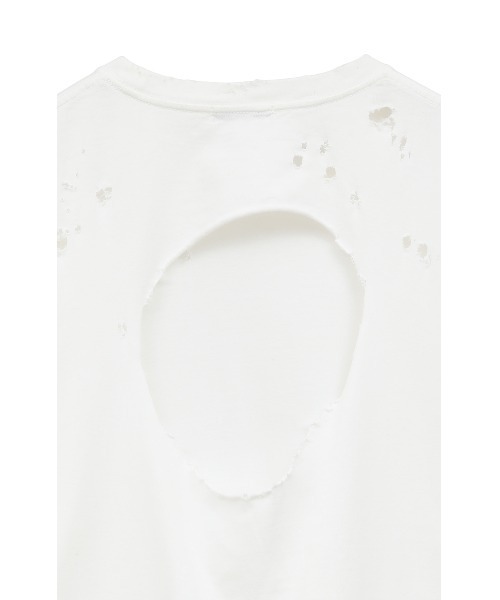 CLANE（クラネ）の「CRASH DESIGN OVER TEE（Tシャツ/カットソー・レディース・チャコールグレー/ホワイト・1/2）」の21枚目の写真