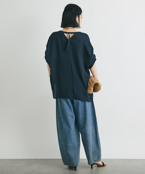 ブラウス シャツ 「新色追加・お手入れ簡単」バックデザインワッシャーカルゼブラウス レディース 新色追加・お手入れ簡単◎》バックデザインワッシャーカルゼ