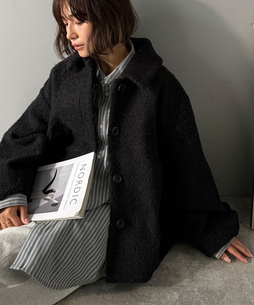 セール】ボリューム感と抜け感の絶妙バランス。コクーン襟付き