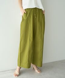 コットンイージーピンタックワイドパンツ