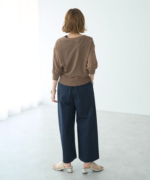 YECCA VECCA(イェッカヴェッカ)の「コットンイージーピンタックワイドパンツ(その他パンツ・レディース・グリーン/ダークベージュ/ネイビー・FREE)」の22枚目の写真