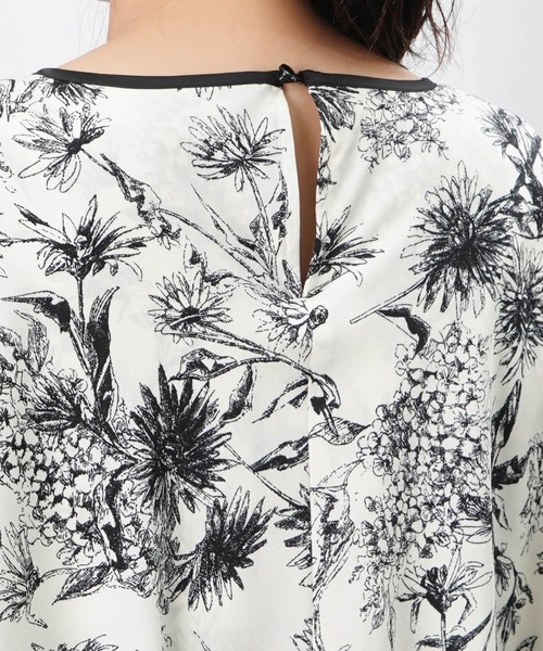 LUCA/LADY LUCK LUCA ルカ　ケープ風プリントワンピース セール】LC/LLL ケープ風プリントワンピース/花柄フレア