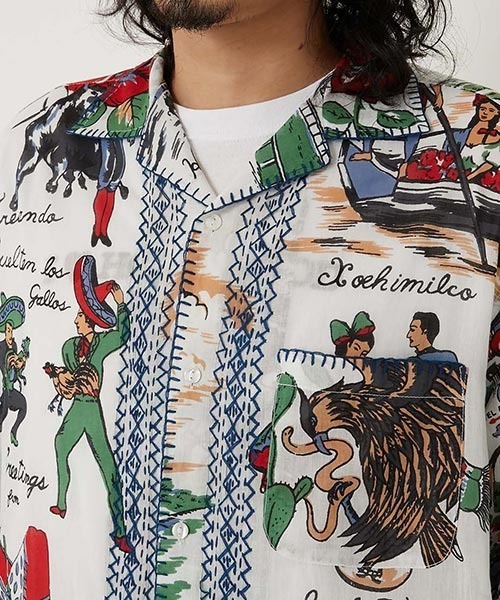 HOLLYWOOD RANCH MARKET(ハリウッドランチマーケット)の「BINDU HRM TIJUANA MAPオープンカラーシャツ(シャツ/ブラウス・メンズ・その他・S/M/L/XL)」の5枚目の写真