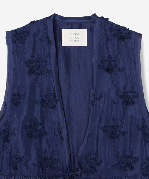crinkle crinkle crinkle | レーヨン フリルベスト WOMEN