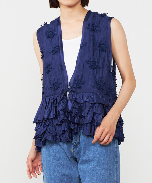 crinklecrinklecrinkle フリンジベスト DRESSTERIOR｜crinkle crinkle crinkle(クリンクルクリンクル