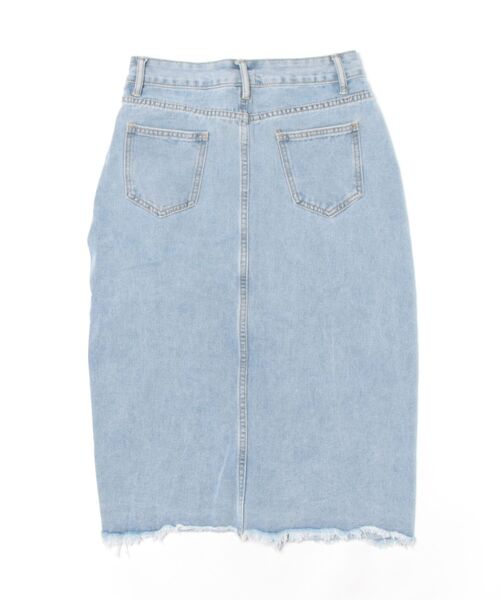 almo（アルモ）の「ドロストデザインスリットデニムスカート(BQ)（デニムスカート・レディース・ブルー/ブラック・FREE）」の15枚目の写真