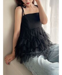 RESEXXY | チュールフリルペプラムキャミトップス(キャミソール)