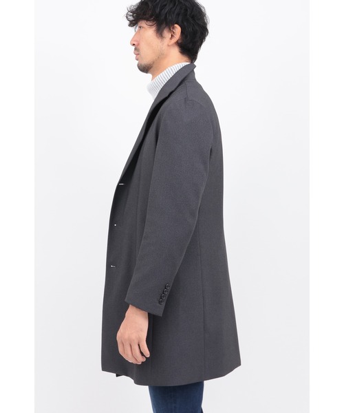 HIGH STREET(ハイストリート)の「TRABEST EXTRETCHスタンドCT(ステンカラーコート・メンズ・ダークブラウン系/グレー系その他2/ブラック・M/L/LL/S)」の6枚目の写真