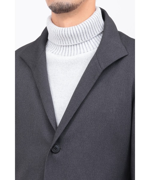 HIGH STREET(ハイストリート)の「TRABEST EXTRETCHスタンドCT(ステンカラーコート・メンズ・ダークブラウン系/グレー系その他2/ブラック・M/L/LL/S)」の8枚目の写真