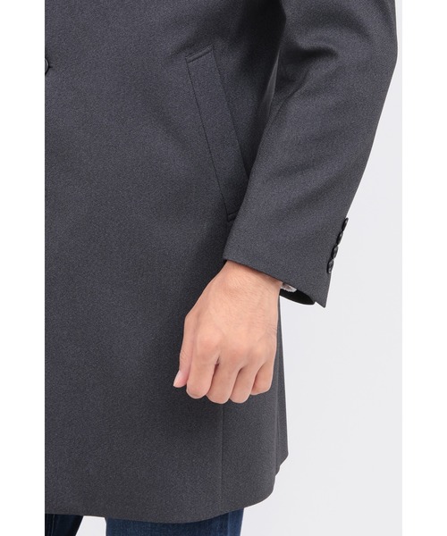 HIGH STREET(ハイストリート)の「TRABEST EXTRETCHスタンドCT(ステンカラーコート・メンズ・ダークブラウン系/グレー系その他2/ブラック・M/L/LL/S)」の9枚目の写真