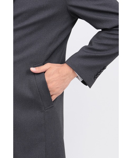 HIGH STREET(ハイストリート)の「TRABEST EXTRETCHスタンドCT(ステンカラーコート・メンズ・ダークブラウン系/グレー系その他2/ブラック・M/L/LL/S)」の10枚目の写真