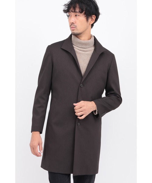HIGH STREET(ハイストリート)の「TRABEST EXTRETCHスタンドCT(ステンカラーコート・メンズ・ダークブラウン系/グレー系その他2/ブラック・M/L/LL/S)」の12枚目の写真