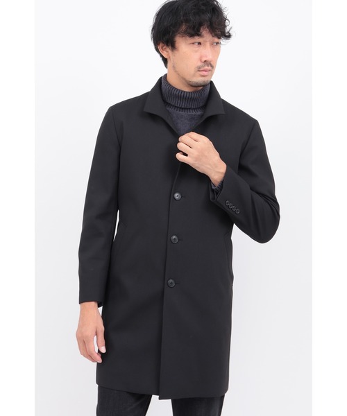 HIGH STREET(ハイストリート)の「TRABEST EXTRETCHスタンドCT(ステンカラーコート・メンズ・ダークブラウン系/グレー系その他2/ブラック・M/L/LL/S)」の14枚目の写真