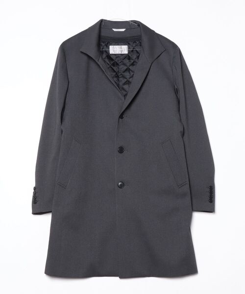 HIGH STREET(ハイストリート)の「TRABEST EXTRETCHスタンドCT(ステンカラーコート・メンズ・ダークブラウン系/グレー系その他2/ブラック・M/L/LL/S)」の16枚目の写真