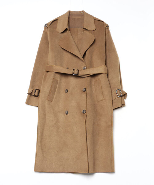 LINGSEOUL 22FW ウールトレンチコート キャメル LINGSEOUL 22FW ウールトレンチコート キャメル Long Trench