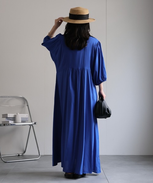 ap retro（アプレトロ）の「刺繍フレアワンピース《動画あり》（ワンピース・レディース・ベージュ/ホワイト/ブラウン/ブラック/ブルー・FREE）」の13枚目の写真