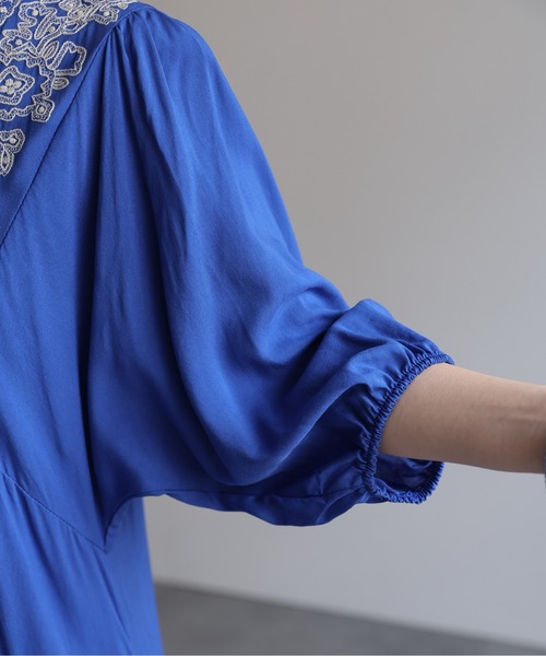 ap retro（アプレトロ）の「刺繍フレアワンピース《動画あり》（ワンピース・レディース・ベージュ/ホワイト/ブラウン/ブラック/ブルー・FREE）」の19枚目の写真