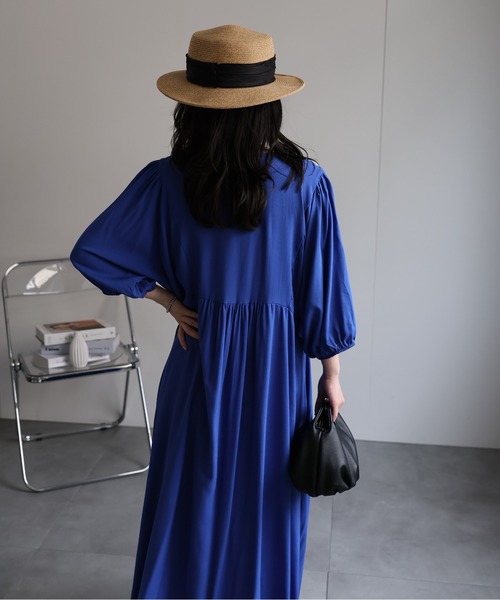 ap retro（アプレトロ）の「刺繍フレアワンピース《動画あり》（ワンピース・レディース・ベージュ/ホワイト/ブラウン/ブラック/ブルー・FREE）」の17枚目の写真