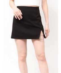 slit chain bijou スカートライクショートパンツ