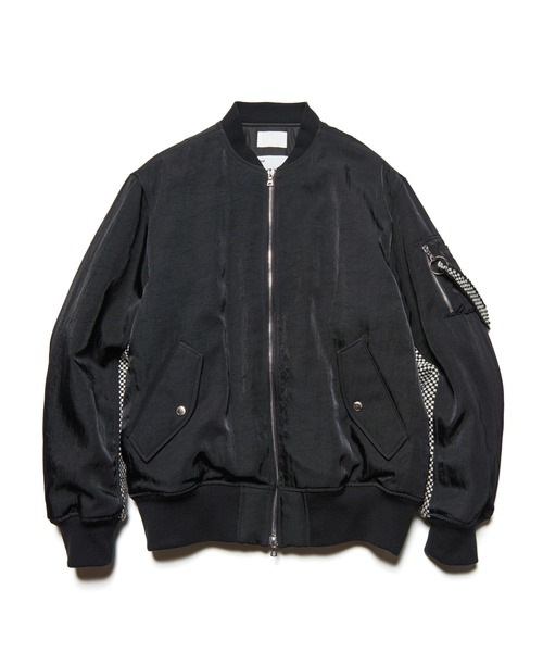 SOPHNET.(ソフネット)の「FLIGHT JACKET / Kvadrat Sisu(MA-1・メンズ・ネイビー/ブラック・3/2/5/4/1)」の2枚目の写真