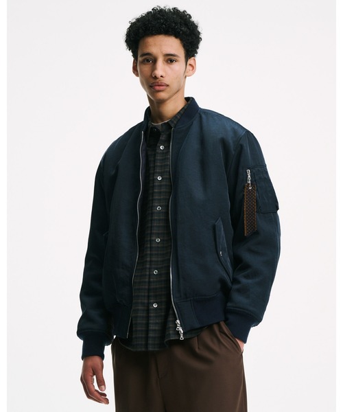 SOPHNET.(ソフネット)の「FLIGHT JACKET / Kvadrat Sisu(MA-1・メンズ・ネイビー/ブラック・3/2/5/4/1)」の14枚目の写真