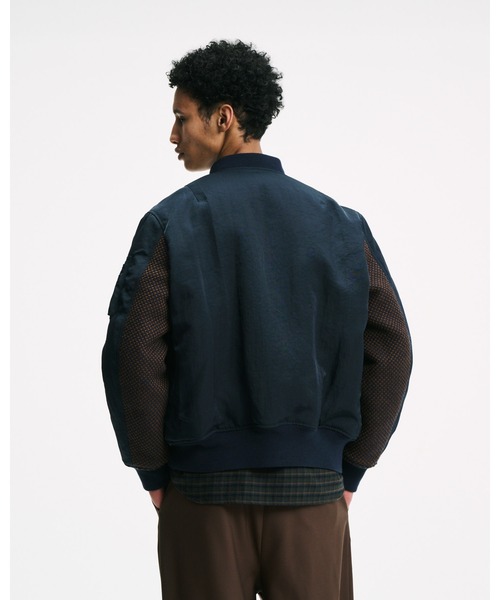 SOPHNET.(ソフネット)の「FLIGHT JACKET / Kvadrat Sisu(MA-1・メンズ・ネイビー/ブラック・3/2/5/4/1)」の3枚目の写真