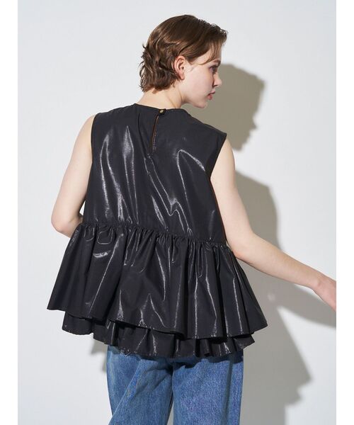 ELENDEEK（エレンディーク）の「カレンダリングペプラムブラウス【セットアップ対応】（シャツ/ブラウス・レディース・ベージュ/ボルドー/ブラック・FREE）」の22枚目の写真