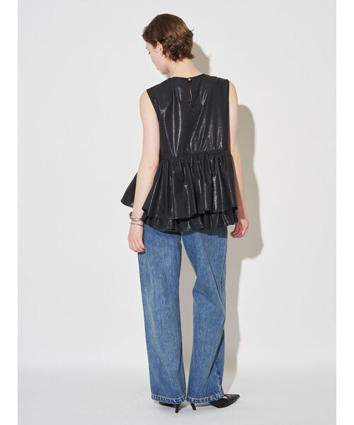 ELENDEEK（エレンディーク）の「カレンダリングペプラムブラウス【セットアップ対応】（シャツ/ブラウス・レディース・ベージュ/ボルドー/ブラック・FREE）」の19枚目の写真