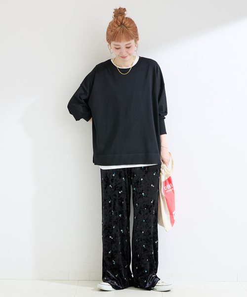 B.C STOCK（ベーセーストック）の「手洗い可 / ドルマンニットプルオーバー（ニット/セーター・レディース・レッド/ブラック/ベージュ・FREE）」の7枚目の写真