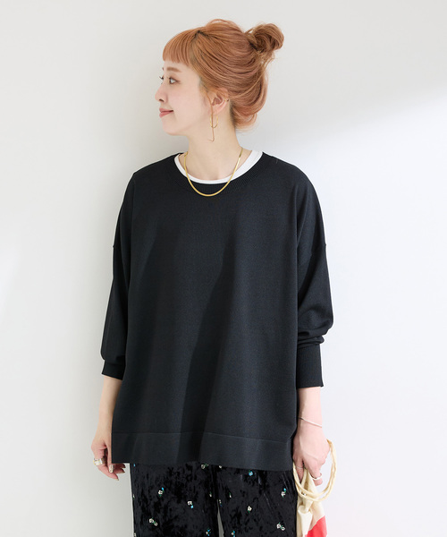 B.C STOCK（ベーセーストック）の「手洗い可 / ドルマンニットプルオーバー（ニット/セーター・レディース・レッド/ブラック/ベージュ・FREE）」の13枚目の写真