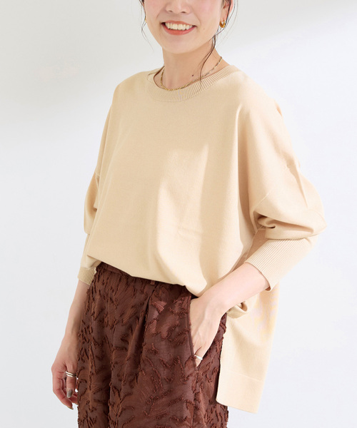 B.C STOCK（ベーセーストック）の「手洗い可 / ドルマンニットプルオーバー（ニット/セーター・レディース・レッド/ブラック/ベージュ・FREE）」の17枚目の写真