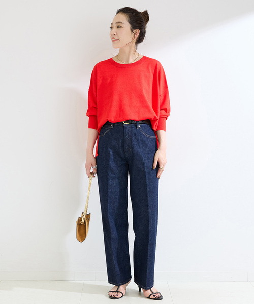 B.C STOCK（ベーセーストック）の「手洗い可 / ドルマンニットプルオーバー（ニット/セーター・レディース・レッド/ブラック/ベージュ・FREE）」の21枚目の写真