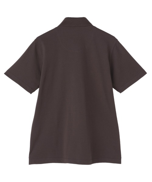 TOKYO SHIRTS（トウキョウシャツ）の「ビズポロ リブカラー  接触冷感 半袖ポロシャツ（ポロシャツ・メンズ・ブラウン・LL/M/L/XL）」の2枚目の写真